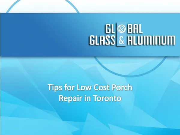 Tips for Low Cost Porch Repair in Toronto