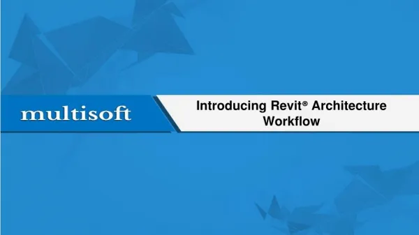 Introducing Revit Architecture Workflow