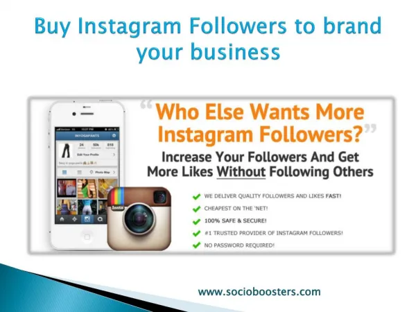 Buy Instagram Followers to brand your business