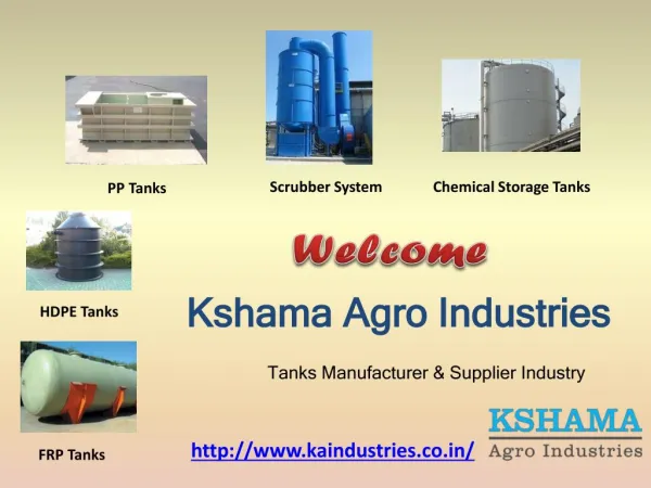 FRP Tanks | HDPE Tanks | PP Tanks | Chemical Storage-KA Industries.
