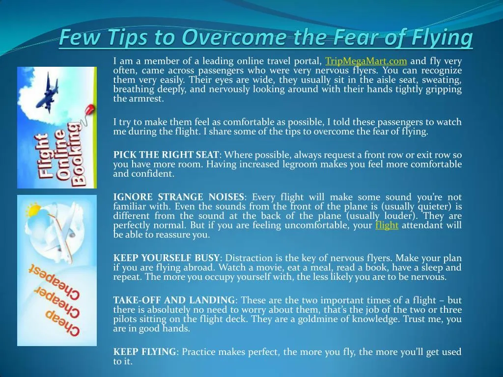 PPT - Few Tips to Overcome the Fear of Flying PowerPoint Presentation, free  download - ID:7304119