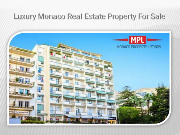 Luxury Houses In Monaco For Sale