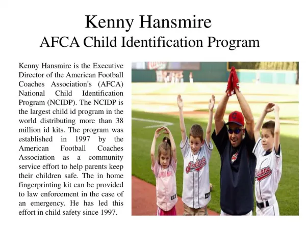 Kenny Hansmire AFCA Child Identification Program