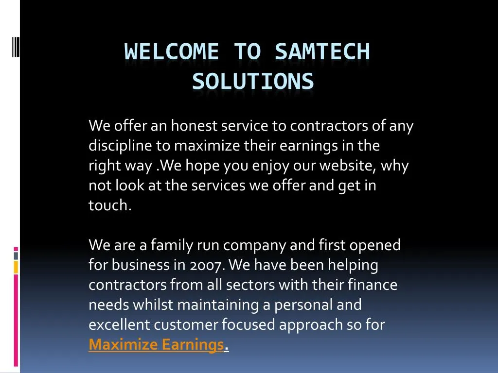 welcome to samtech solutions