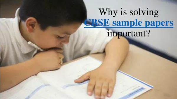 Solved CBSE Sample Papers