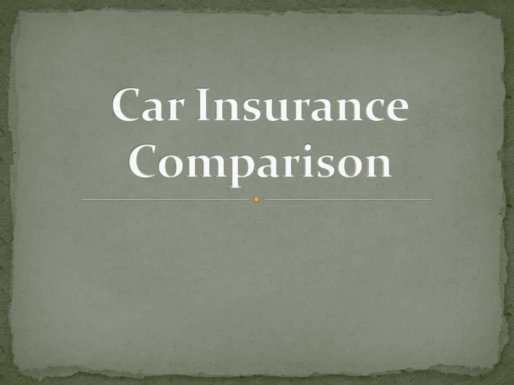 car i nsurance comparison