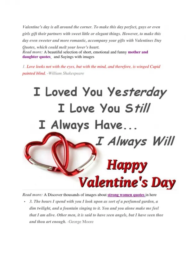 15 Sweet valentines day quotes