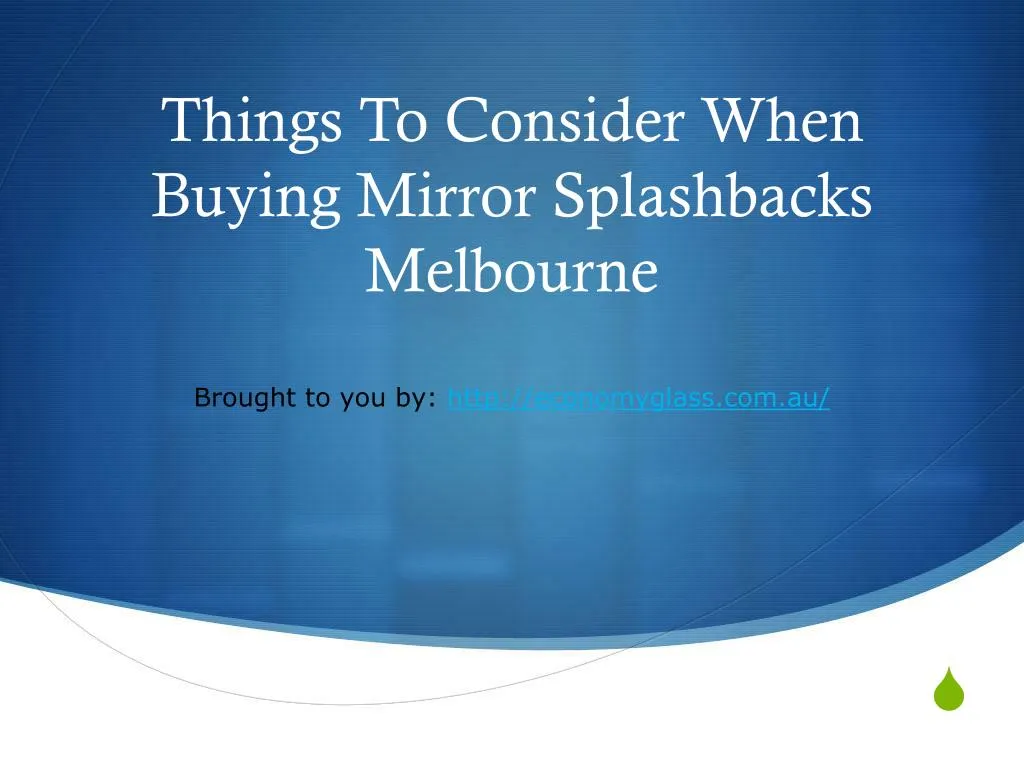 things to consider when buying mirror splashbacks melbourne