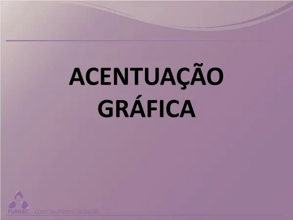 acentuação gráfica