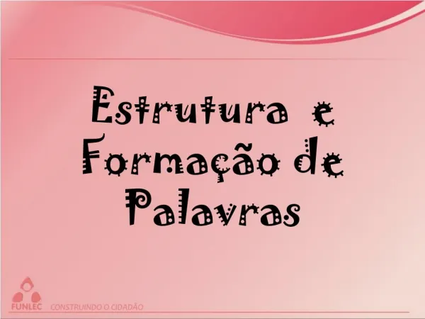 estrutura das palavras