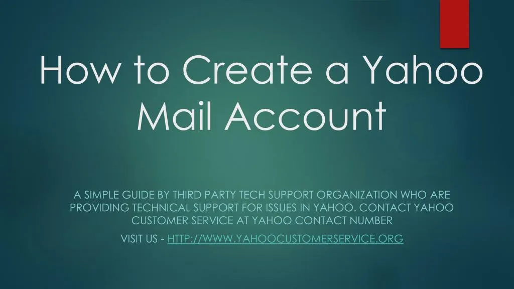 how to create a yahoo mail account