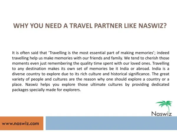 Special Packages Offered by Naswiz Holidays - Reviews and Complaints