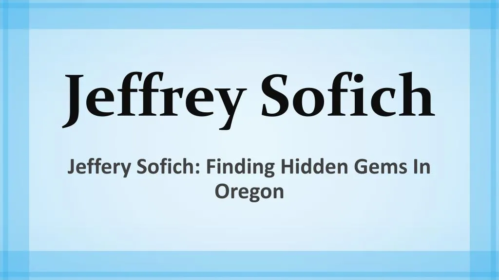 jeffrey sofich