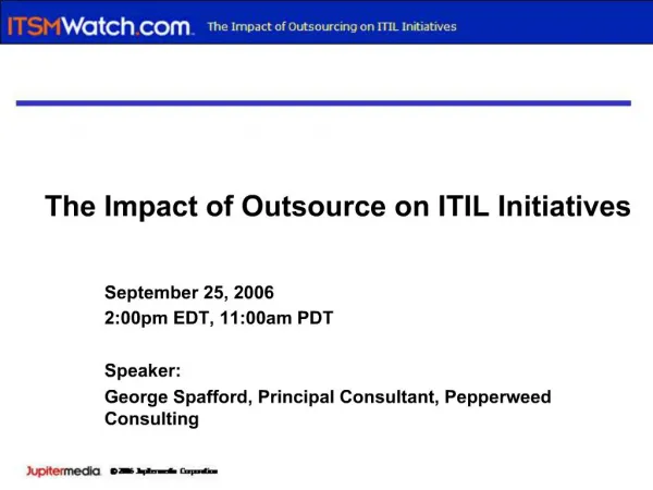 The Impact of Outsource on ITIL Initiatives