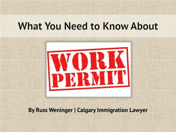 What You Need to Know About Work Permit