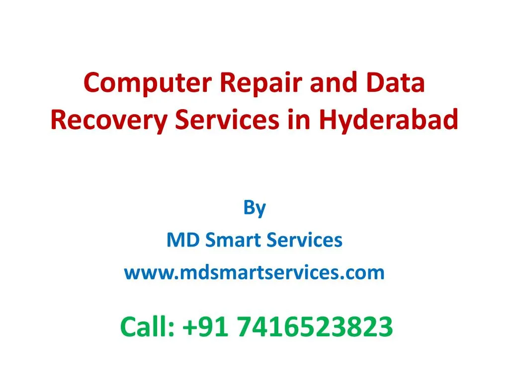 computer repair and data recovery services in hyderabad