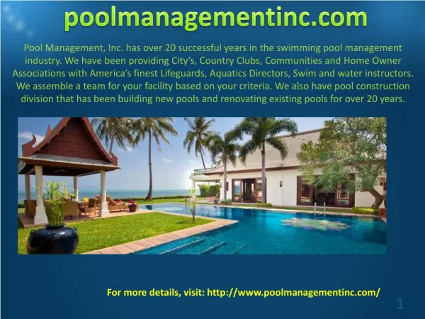 National pool management