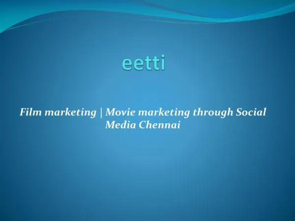 Movie marketing through Social Media Chennai