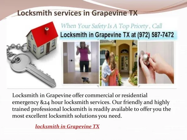 Locksmith Services in Grapevine TX