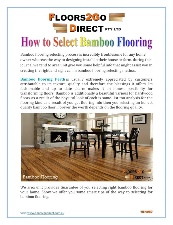 How to Select Bamboo Flooring
