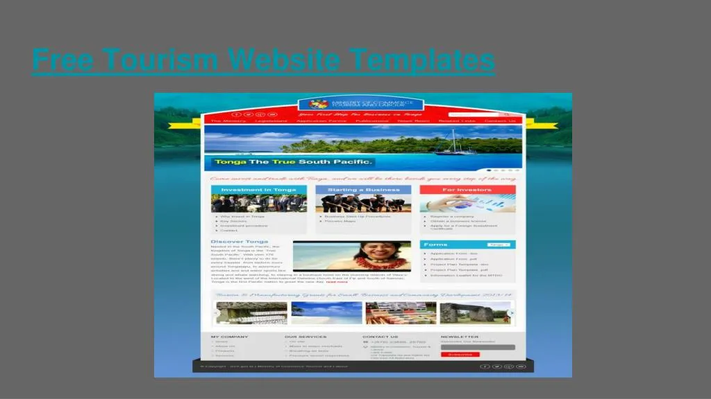 free tourism website templates