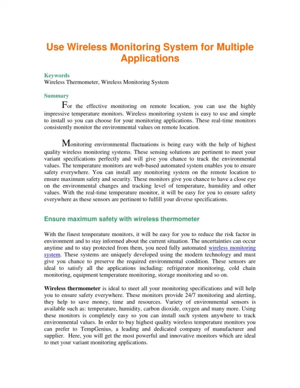 Use Wireless Monitoring System for Multiple Applications.pdf
