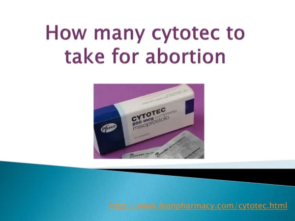 How many cytotec to take for abortion