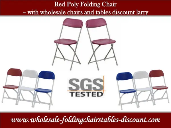 Red Poly Folding Chair with wholesale-foldingchairstables-discount