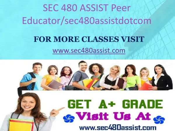 SEC 480 ASSIST Peer Educator/sec480assistdotcom