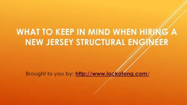 What To Keep In Mind When Hiring A New Jersey Structural Engineer