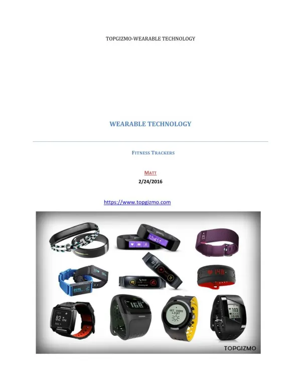 Wearable technology TopGizmo