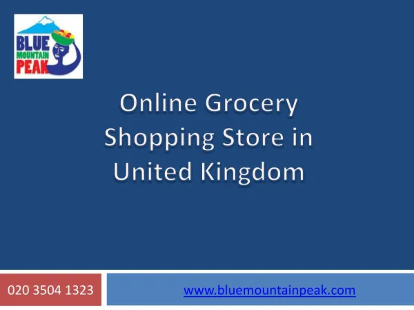 Online Grocery Shopping Store in United Kingdom