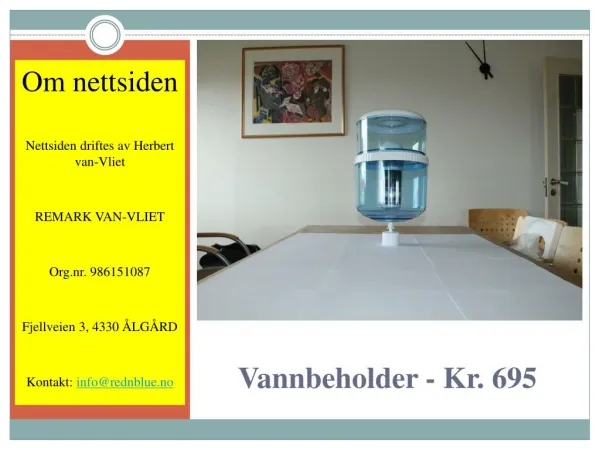 vannbeholder kr 695