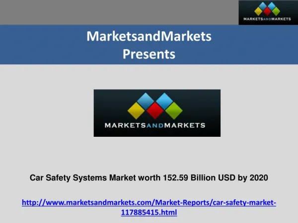 Car Safety Market Is Expected To Reach $152.59 Billion by 2020