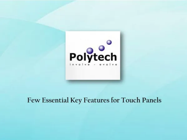 Touch Panel Suppliers Singapore