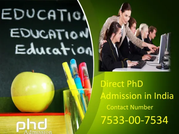PhD Admission distance education @ 91-7533-00-7534