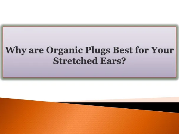 Why are Organic Plugs Best for Your Stretched Ears?