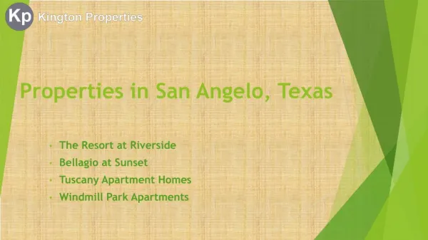Properties for Rent in San Angelo, Texas