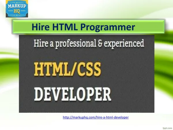 Hire HTML programmer