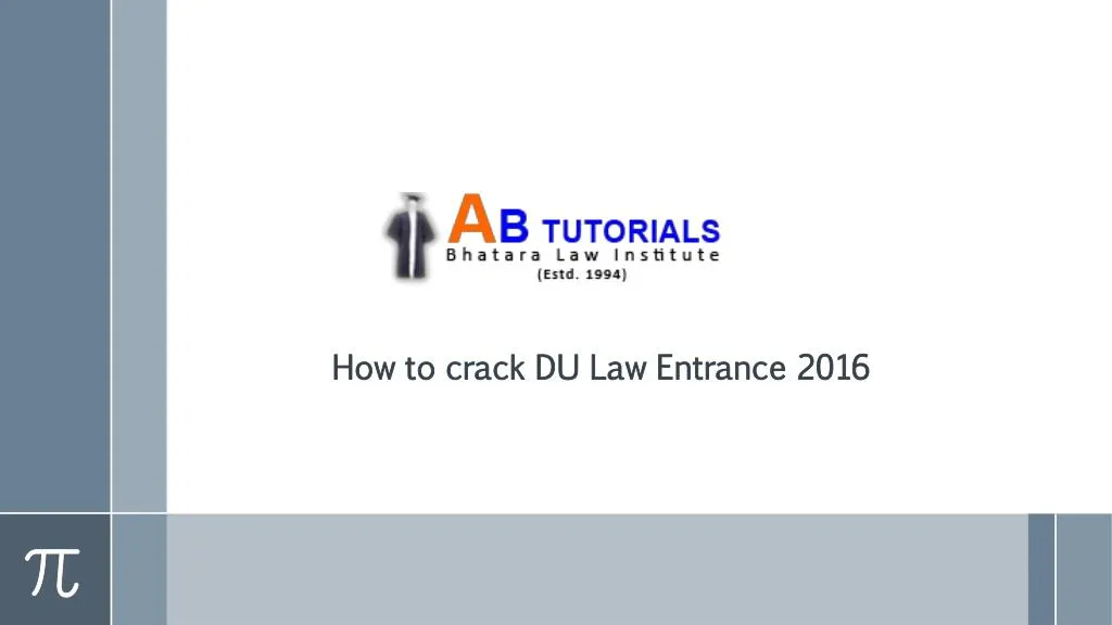 how to crack du law entrance 2016