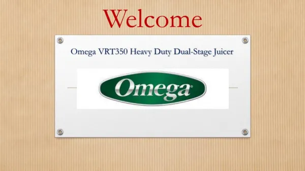 Omega VRT350 Heavy Duty Dual-Stage Juicer Review