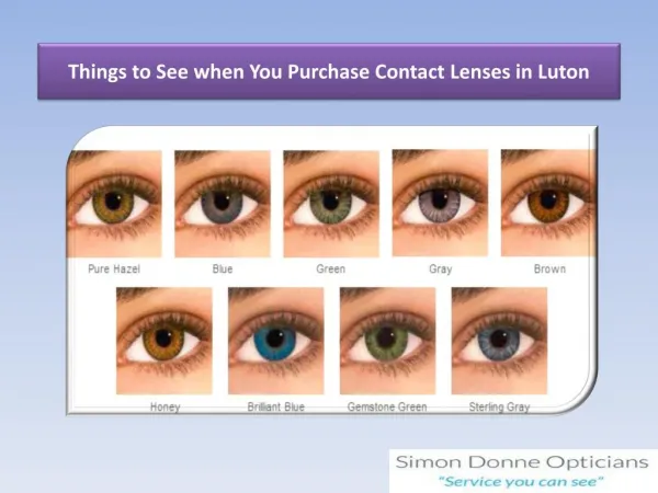 Things to See when You Purchase Contact Lenses in Luton