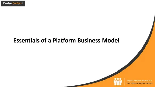 Essentials of a Platform Business Model