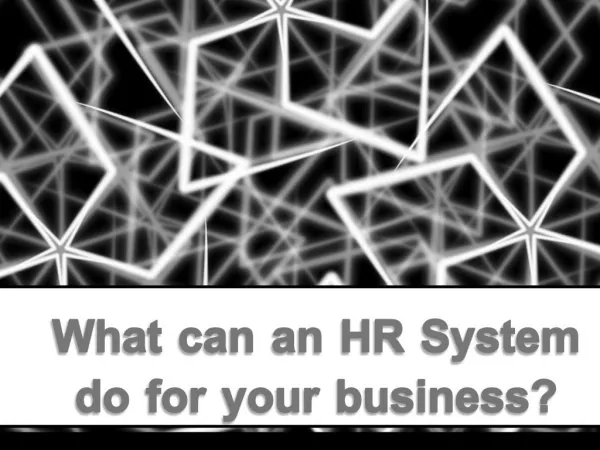 What can an HR System do for your business?