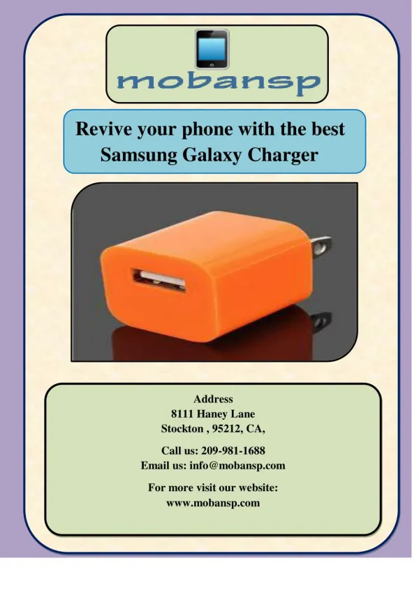 Revive your phone with the best Samsung Galaxy Charger