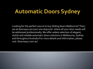 Sliding Doors Melbourne - slide 1