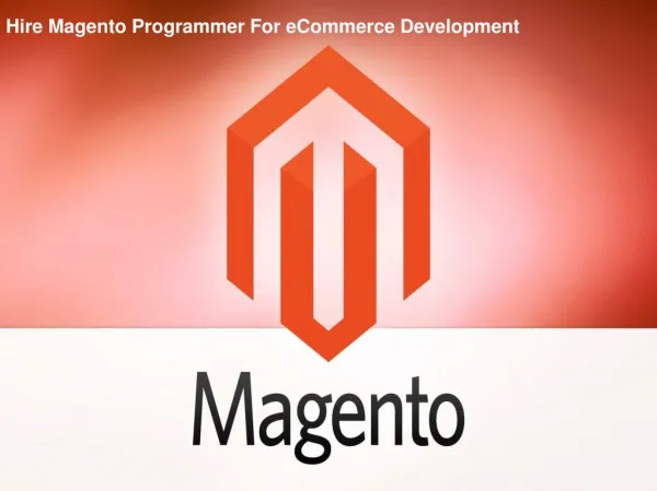 Hire Magento Programmer For eCommerce Development