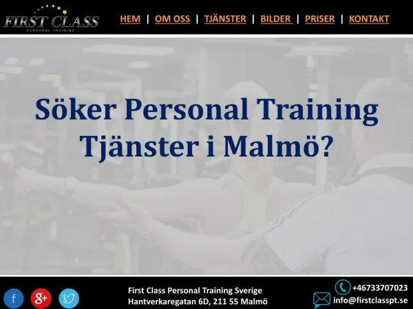 Söker Personal Training Tjänster i Malmö?