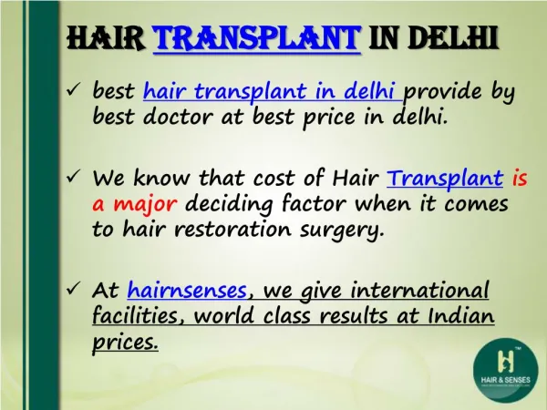 Hair Transplant in Delhi - Repair Hair Transplants