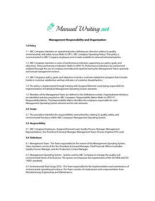 Employee Manual Sample - slide 1